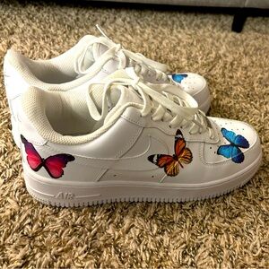 Nike AF1 with butterflies